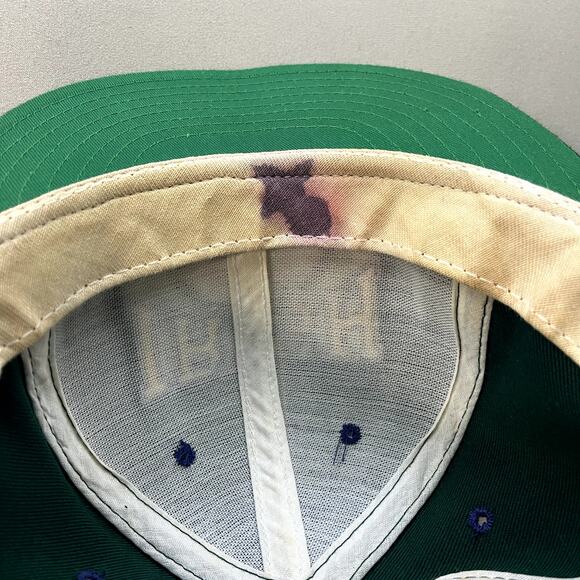 Vintage University of Notre Dame Hat Cap Snapback Green Fighting Irish Football - Picture 7 of 9